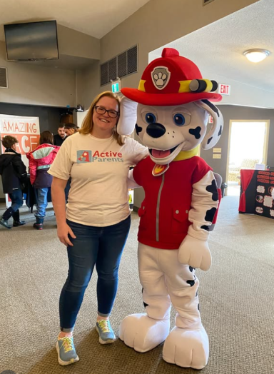 Marshall posing with Active Parents